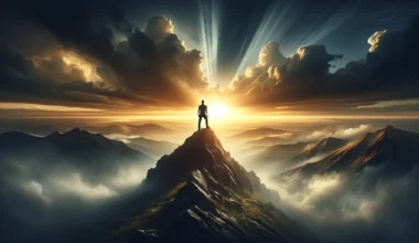 dall·e 2024 02 15 13.44.17 an inspirational and powerful image that encapsulates the theme of inner strength and the power of will. the scene includes a person standing firm and