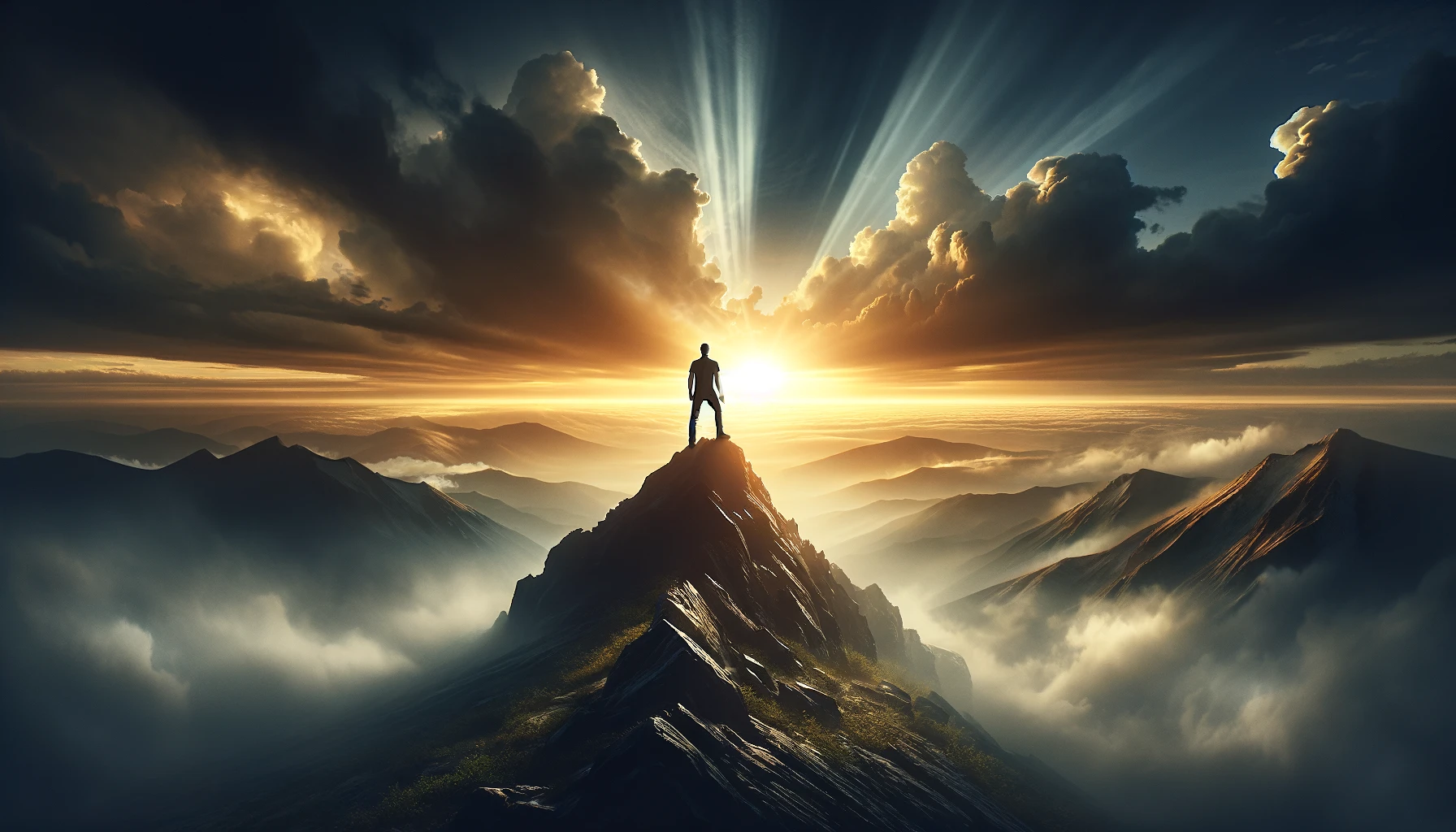 dall·e 2024 02 15 13.44.17 an inspirational and powerful image that encapsulates the theme of inner strength and the power of will. the scene includes a person standing firm and