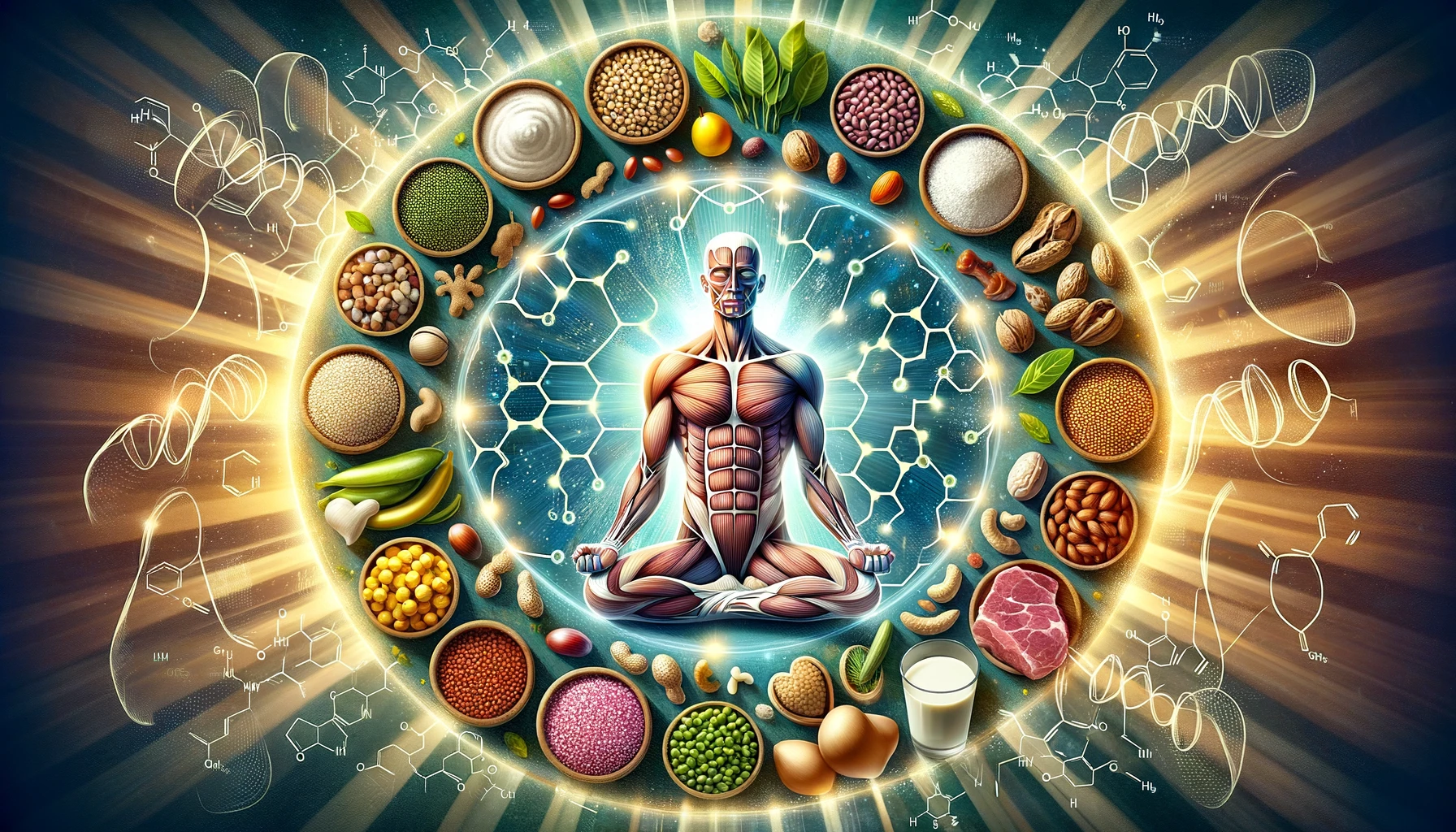 dall·e 2024 02 24 21.47.43 visualize the essence of an article that debunks common myths about protein, highlighting scientific facts and the role of protein in our diet. the im